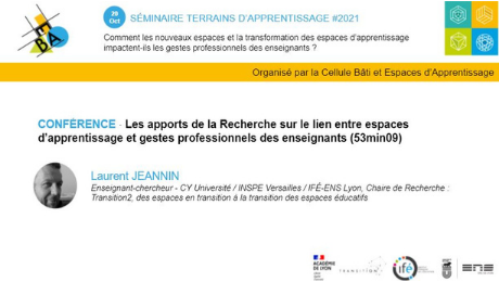 image de la conférence de Laurent Jeannin au séminaire Terrains d'Apprentissage #2021 (J1)